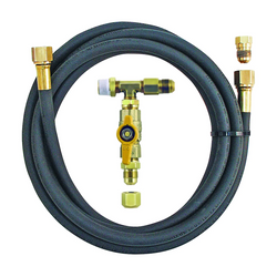 Black hose with brass fittings 