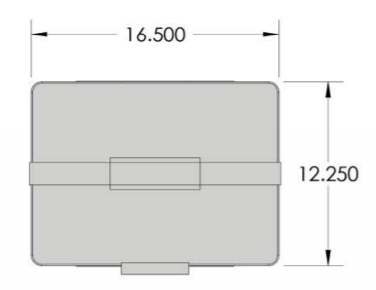 Black Padded grill Case Measurements