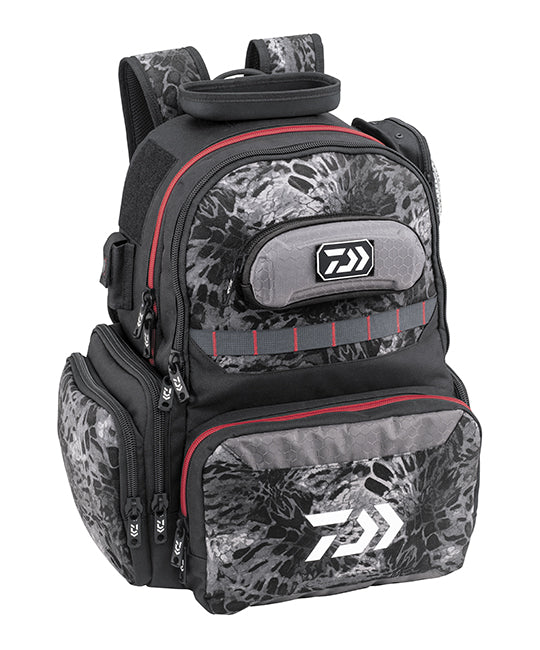 Daiwa Tactical Backpack with black prymal color with red accents
