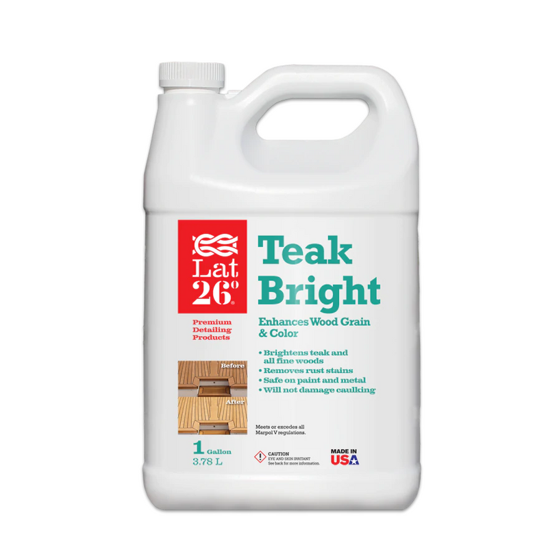 White bottle of 1lb teak bright