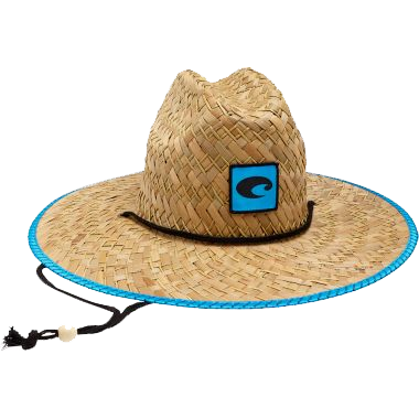 Straw hat with chin strap