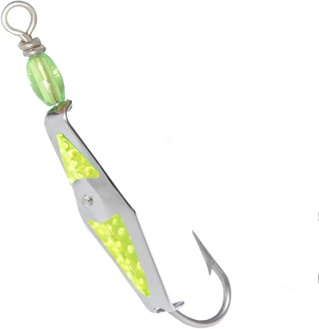 CLARKSPOON Flashspoon - Silver with Chartreuse Flash Tape – Crook and Crook  Fishing, Electronics, and Marine Supplies