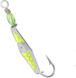 Flashspoon silver with Chartreuse bead and flashscale