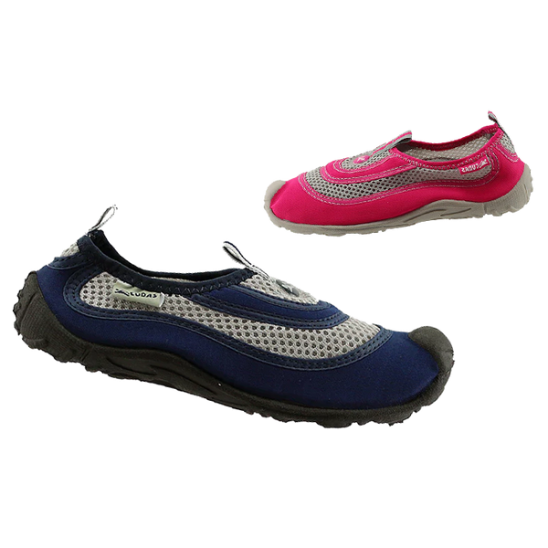 two shoes, navy and pink