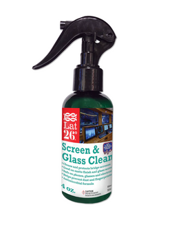 Black spray bottle of screen and glass cleaner