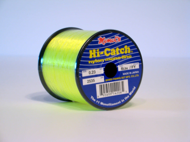 Momoi Hi-Catch Nylon Monofilament Line 12 Pounds 1450 Yards - Smoke Blue