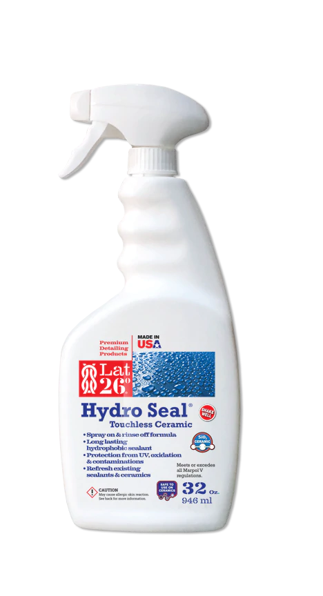 White spray bottle of hydro seal