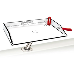 White Bait/Fillet Mate Table with LevelLock Mount. 20 inches