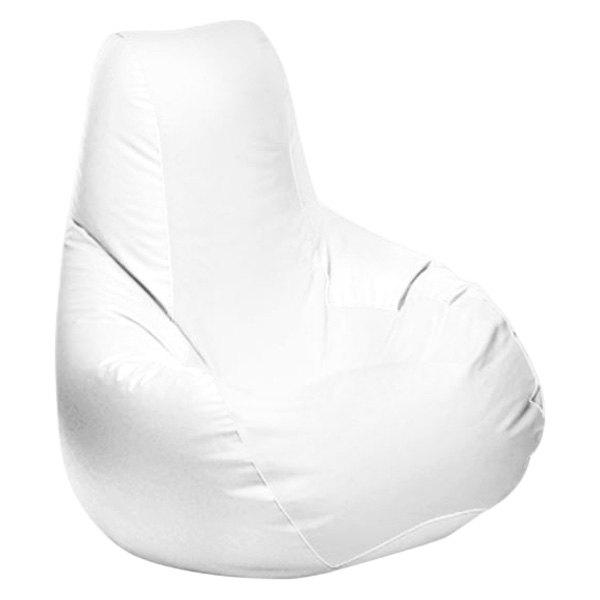 All White Medium Longneck Teardrop Bean Bag Chair