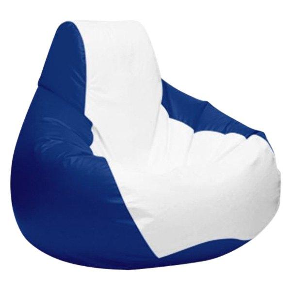 White and Royal Blue Medium Teardrop chair