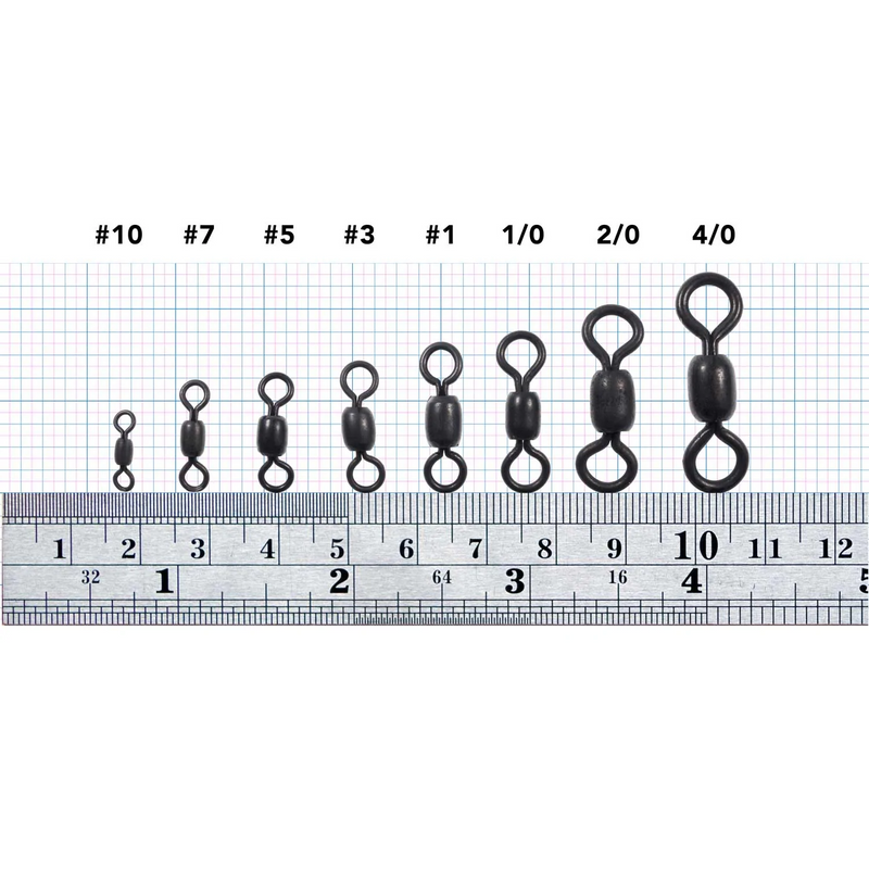 various swivel sizes shown