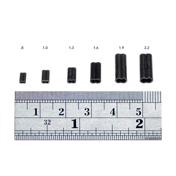 Double Barrel Sleeve sizes shown with ruler