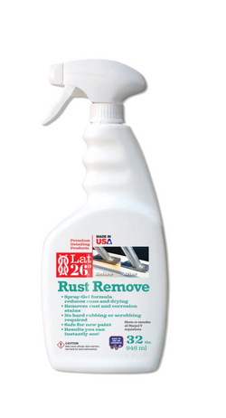 White spray bottle of LAT 26 rust remover