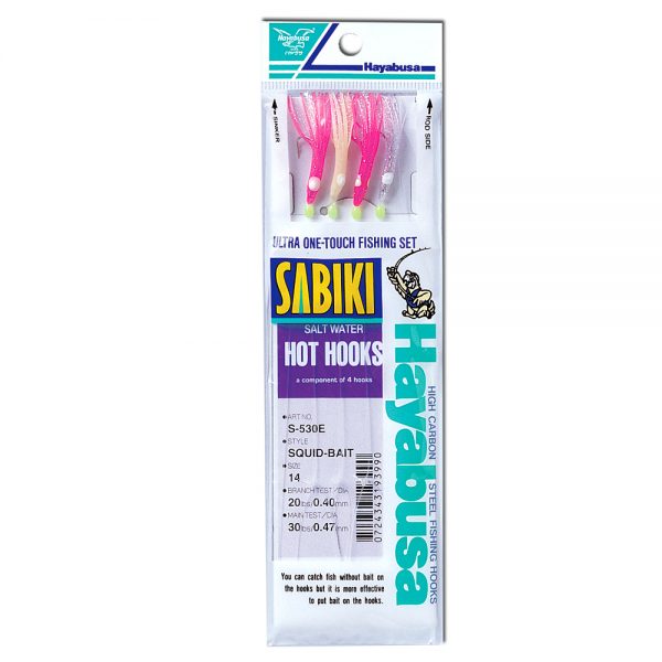 S-530E-14 Sabiki Saltwater Hot Hooks - 4 hooks