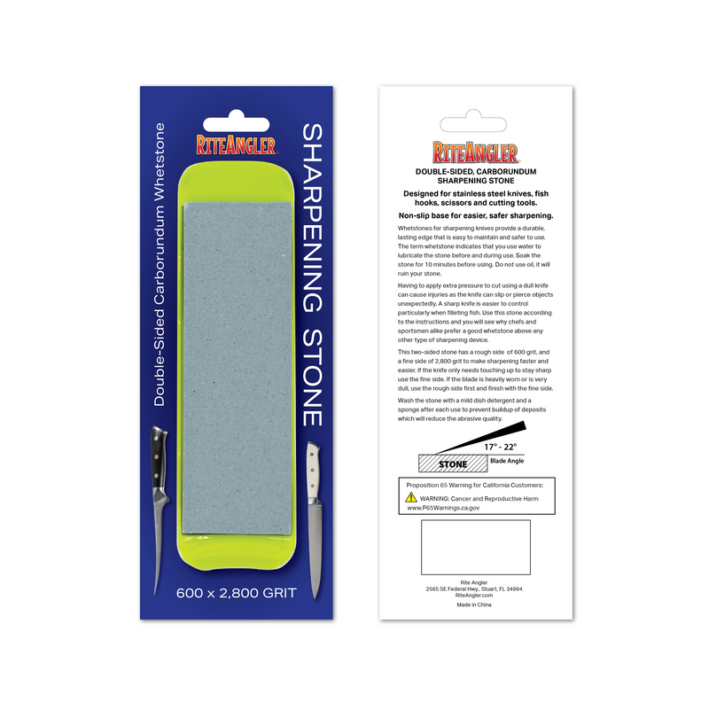 Sharpening stone shown in package