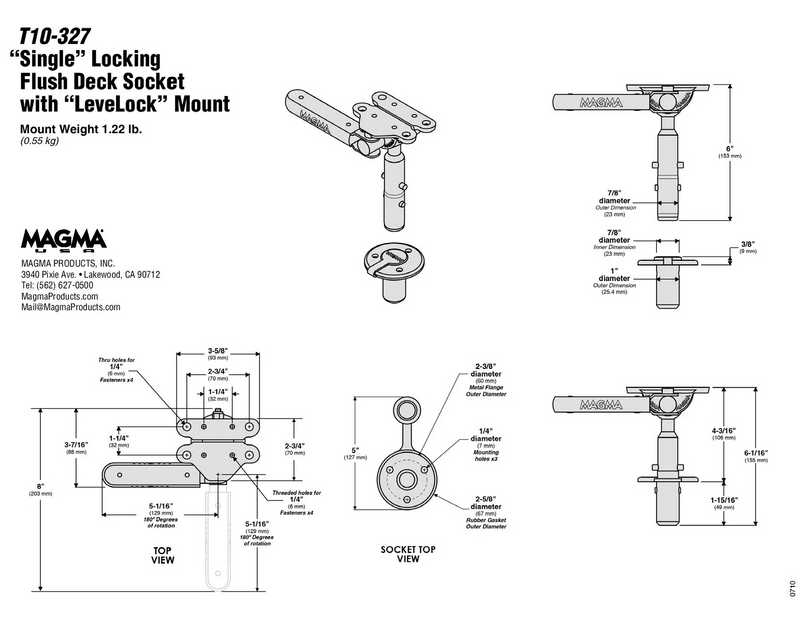 stainless steel and Black aluminum mount measurments diagram