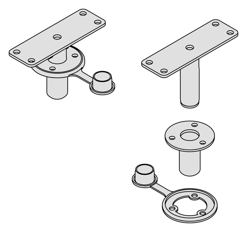  Dual Locking Flush Deck Socket Mount Diagram