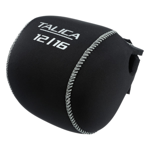 Talica 12-16 black reel cover with white lettering